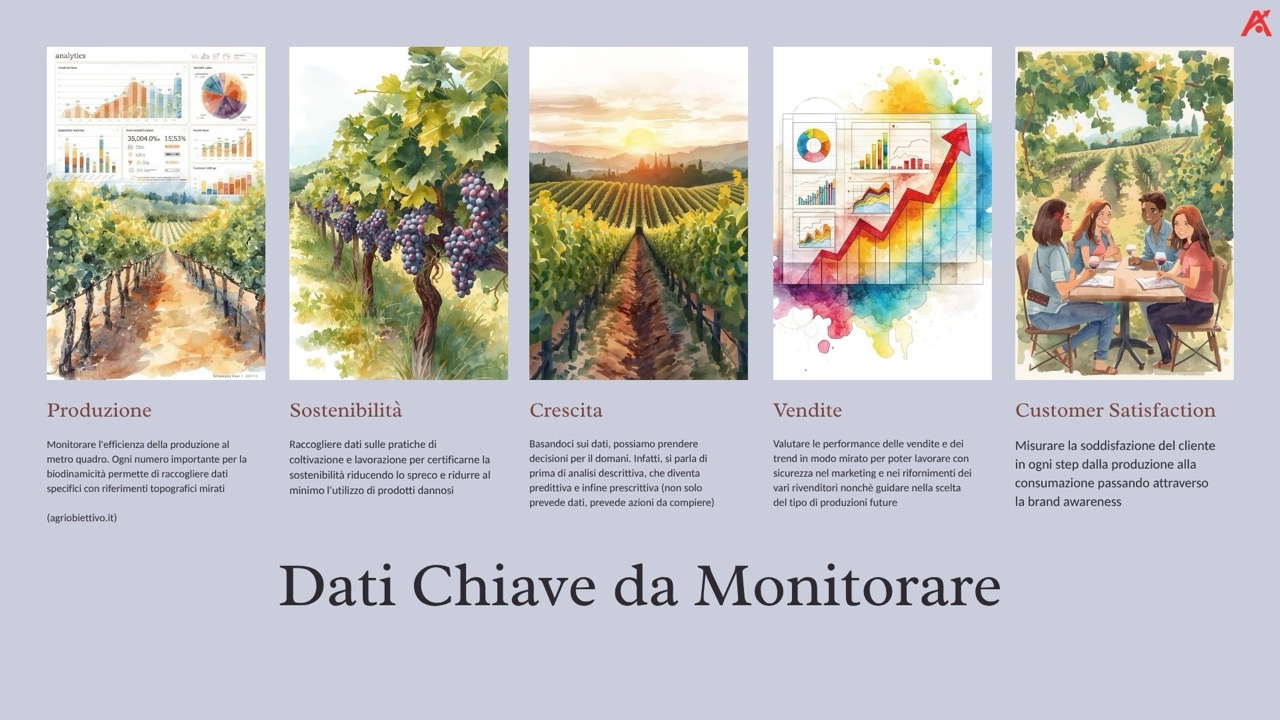 Slide dello studio sull'evoluzione data-driven di un'azienda vitivinicola